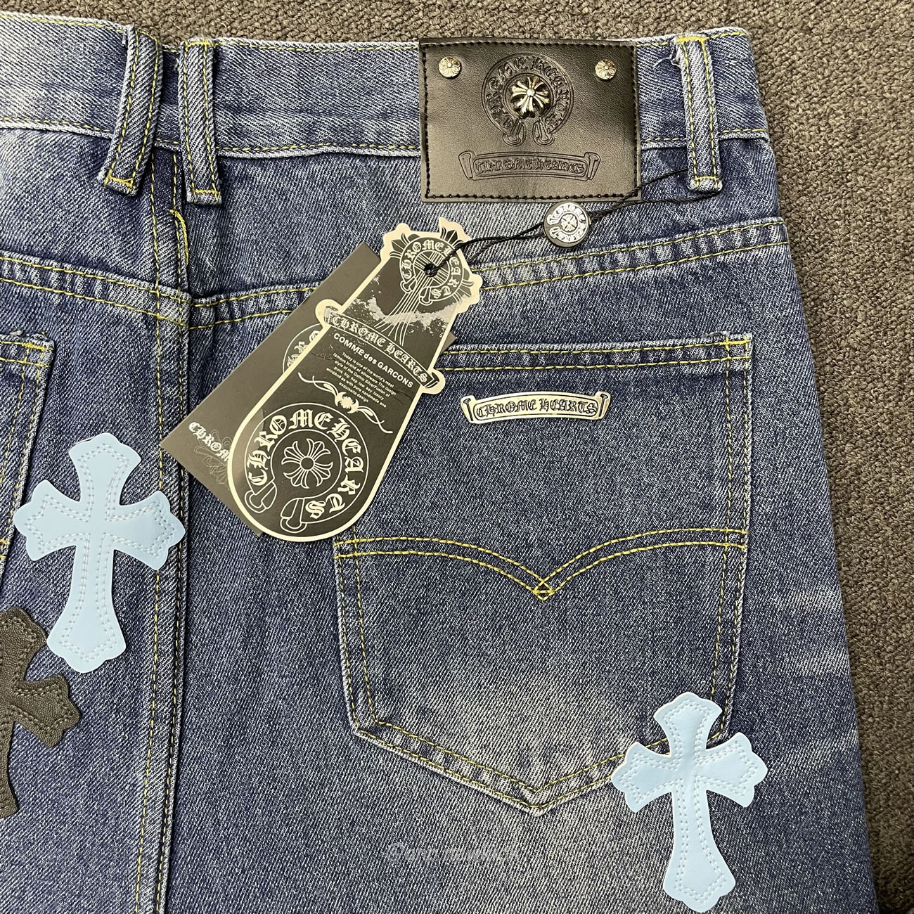 Chrome Hearts Blue Jeans Cross Patch (9) - newkick.vip